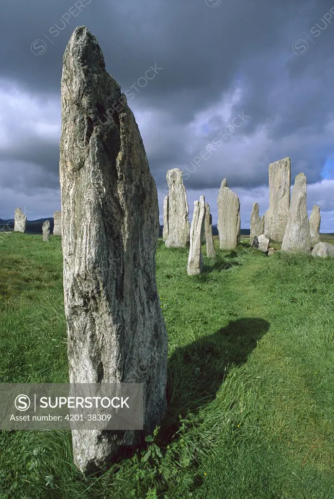 Callanish standing stones, erected approximately 2,000 BC, Isle of Lewis, Outer Hebrides, Scotland
