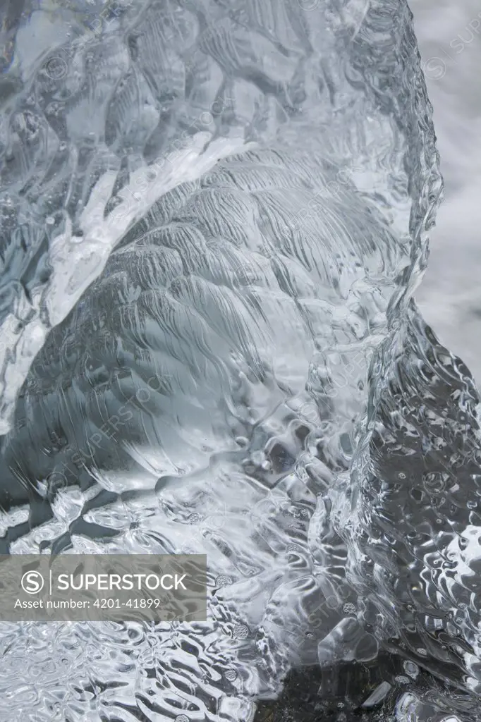 Chunks of transparent ice, Wirik Bay, South Georgia Island