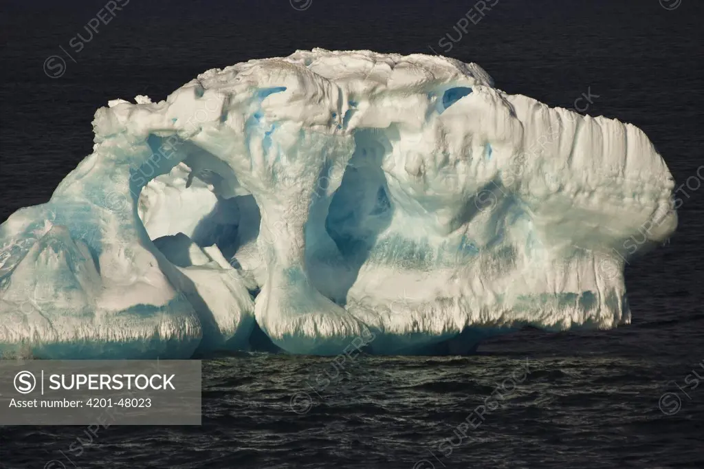 Eroded blue iceberg, northern Ross Sea, Antarctica