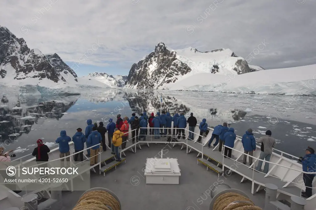 Tourists on Endeavour cruise ship, Antarctica