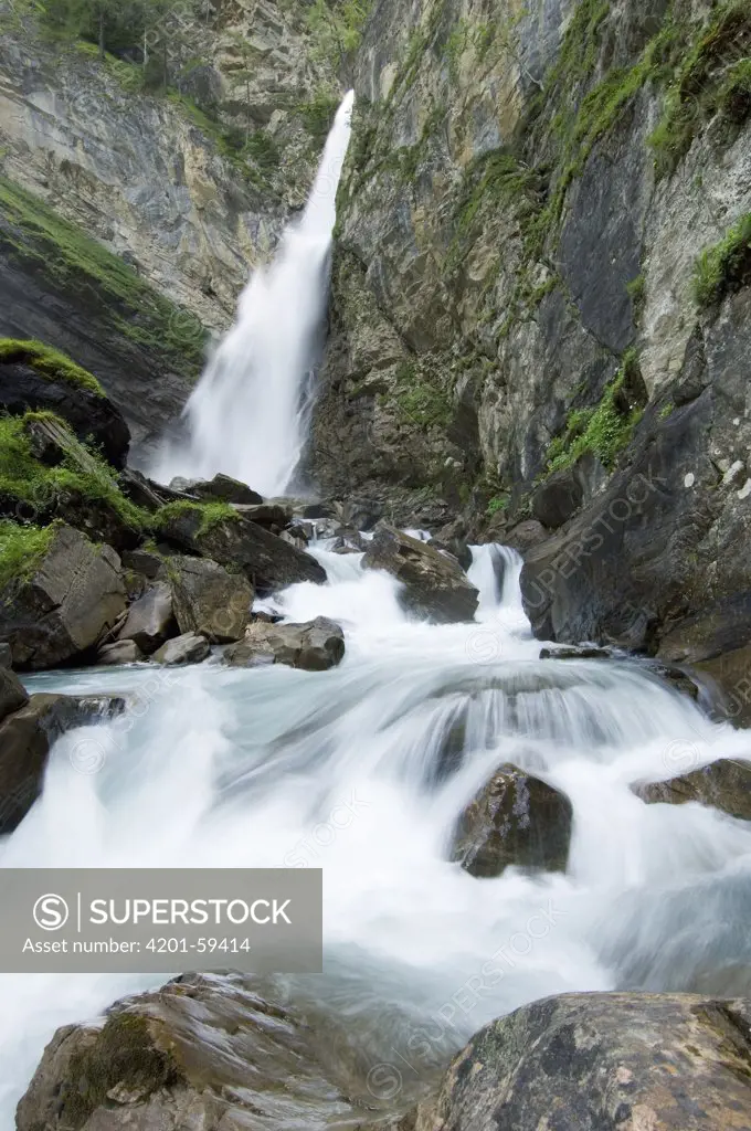 Waterfall, Heiligenblut, Hohe Tauern National Park, Austria