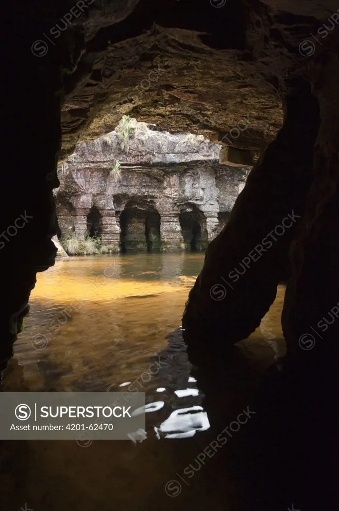 Caves caused by erosion of silica-based rock, Mount Roraima, Venezuela