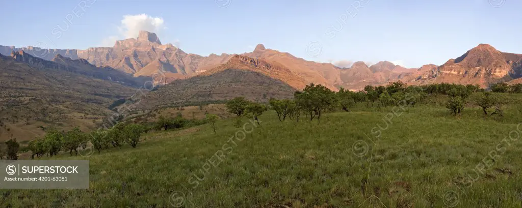 Mountains with the Amphitheatre in the background, Royal Natal National Park, South Africa