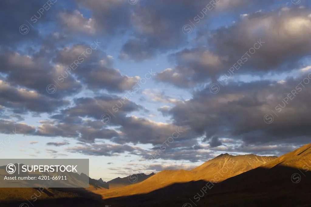 View from North Fork Pass towards Tombstone Mountains, Yukon, Canada