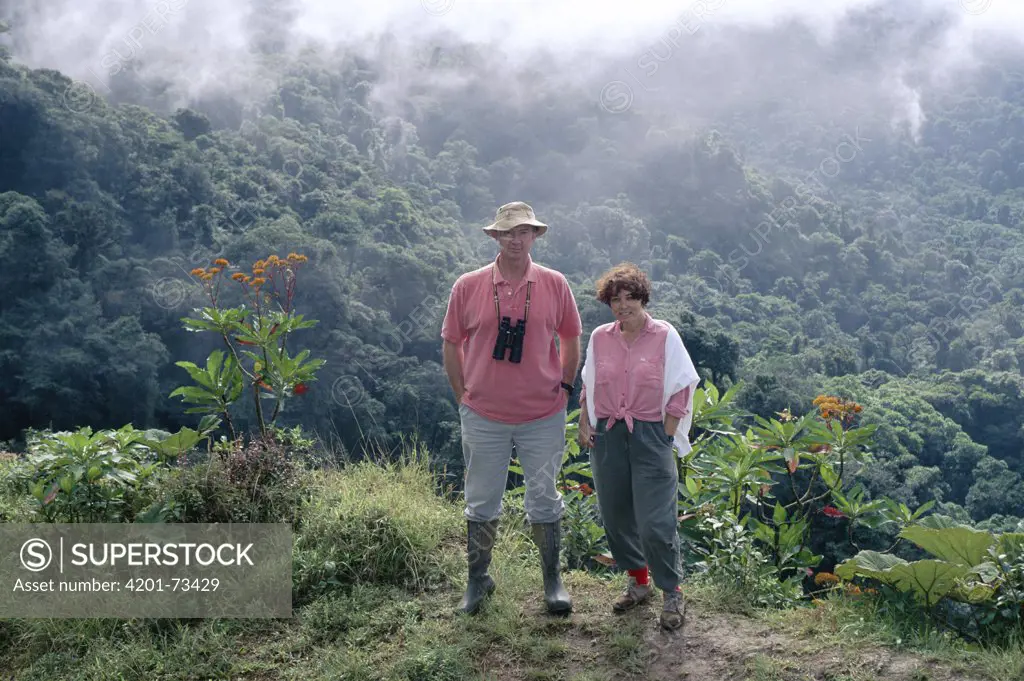 Michael and Patricia Fogden at the Continental Divide, Monteverde Cloud Forest Reserve, Costa Rica