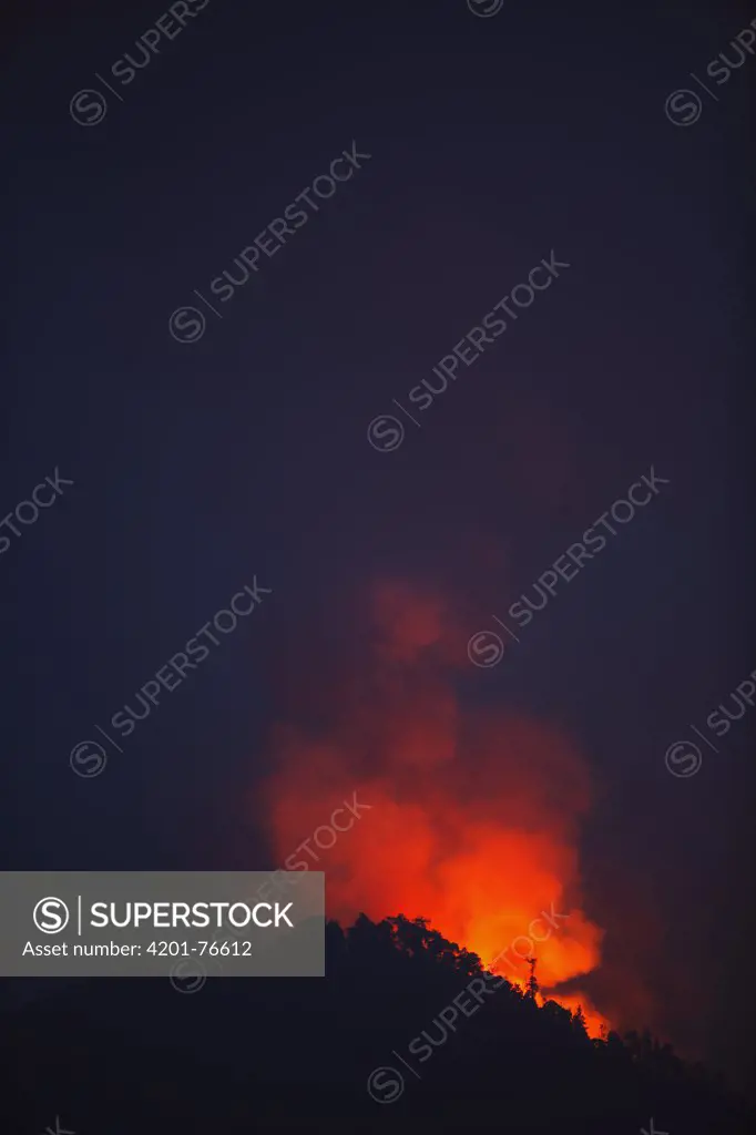 Forest fire very close to Gunung Leuser National Park, Sumatra, Indonesia