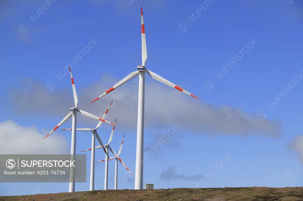 Windmills on the Paul da Serra Plateau, Madeira