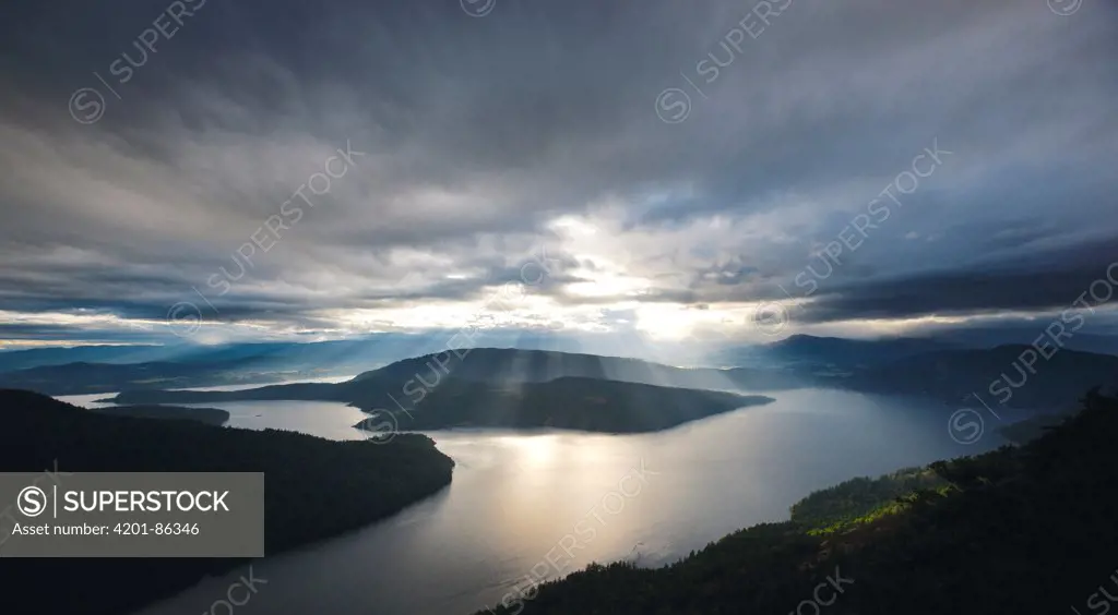 Maple Bay seen from from Mount Maxwell, Salt Spring Island, British Columbia, Canada