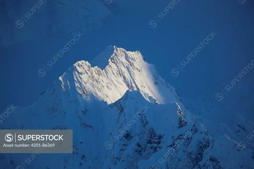Peak in Fairweather Range in Glacier Bay National Park, Alaska