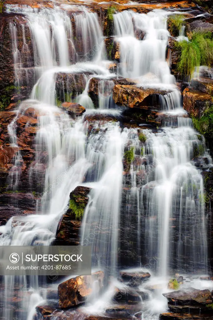 Waterfall, Cerrado ecosystem, Chapada dos Veadeiros National Park, Goias State, Brazil