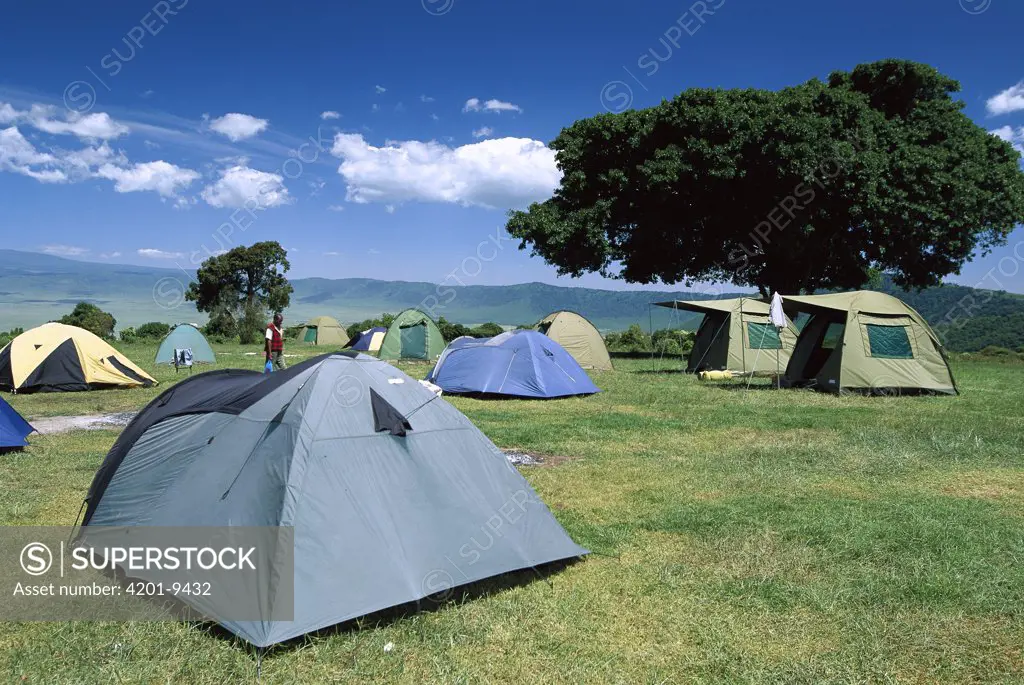 Campsite at crater rim, Ngorongoro Crater, Tanzania