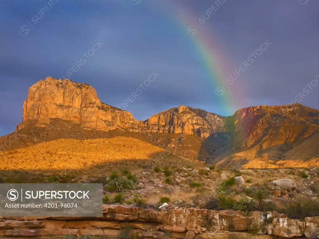 Rainbow near El Capitan, Guadalupe Mountains National Park, Texas