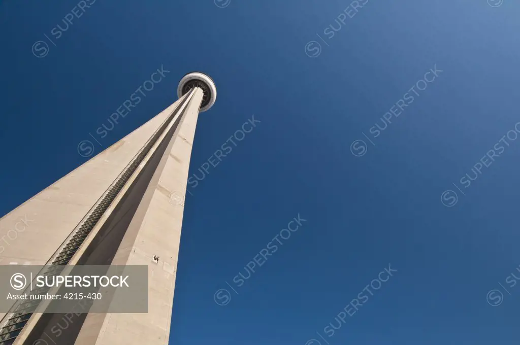 Low angle view of the CN Tower, Toronto, Ontario, Canada