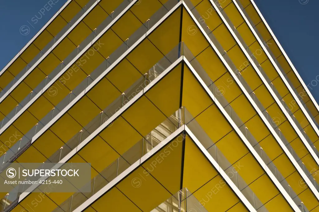 Abstract of apartment building along the Embankment, London, England