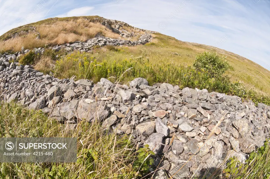 Historic stone walls, Grates Cove Rock Walls National Historic Site, Grates Cove, Newfoundland, Canada