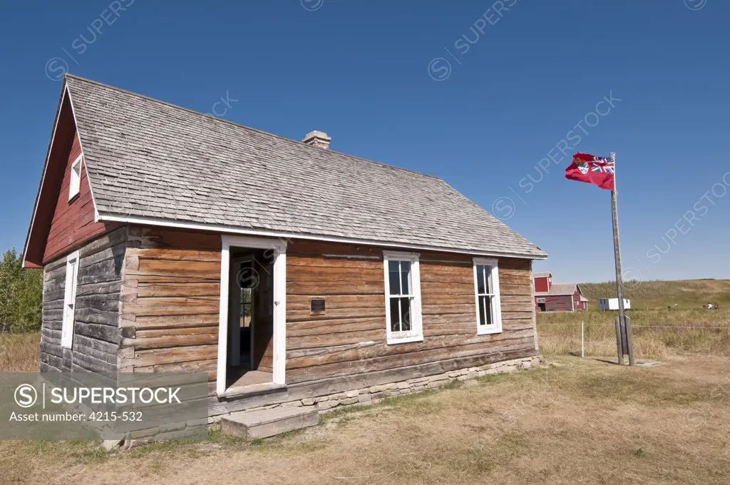 Agricultural building in a ranch, Bar U Ranch National Historic Site, Longview, Alberta, Canada