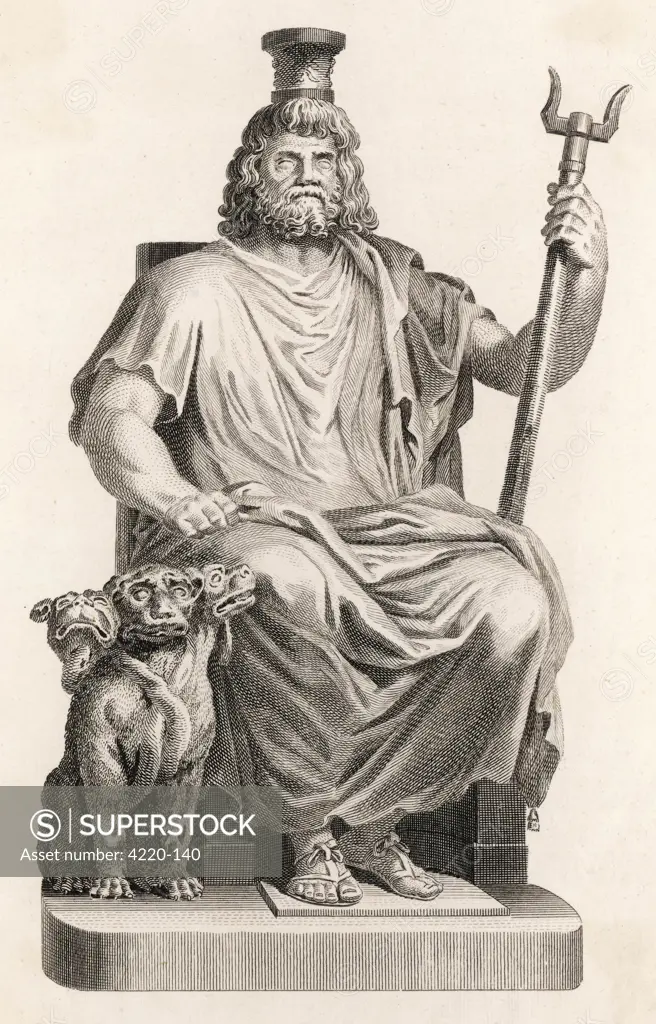 Hades or Dis in Greek  mythology, Pluto in Roman  mythology : the ruler of the  infernal regions