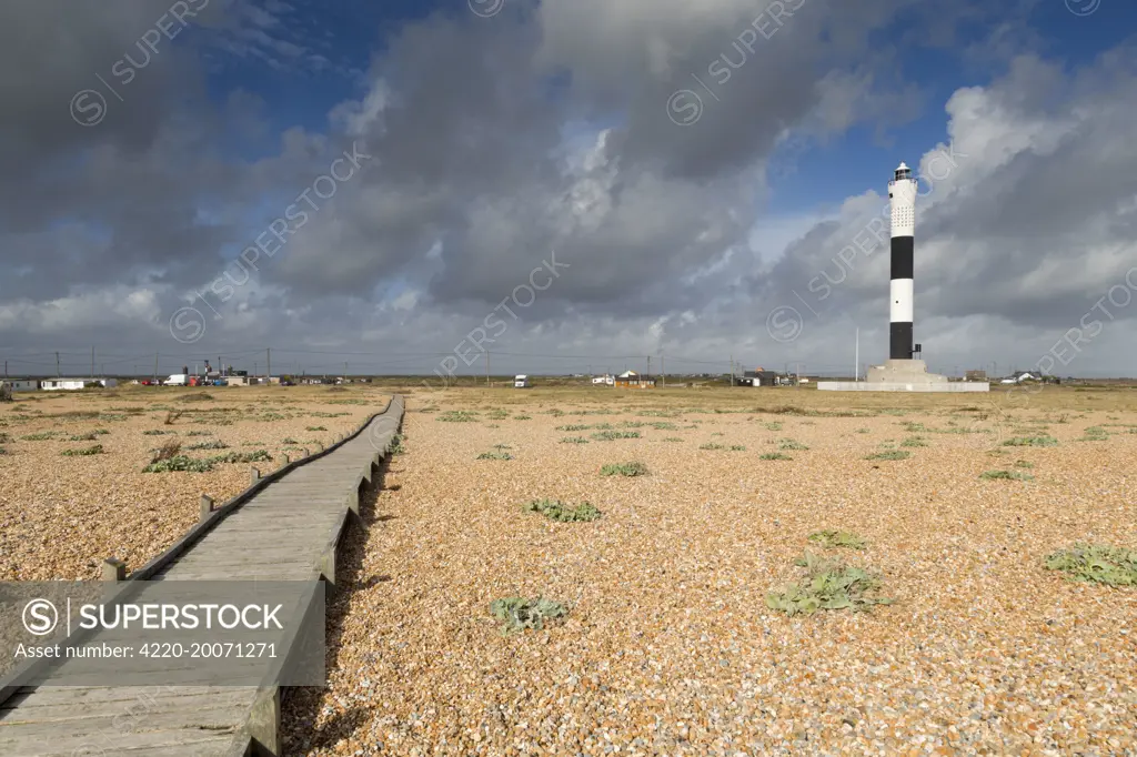 Dungeness - Lighthouse - Beach - board walk. Kent - UK.