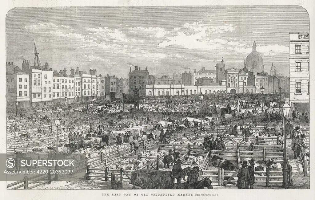 The last occasion of old  Smithfield Market      11 June 1855