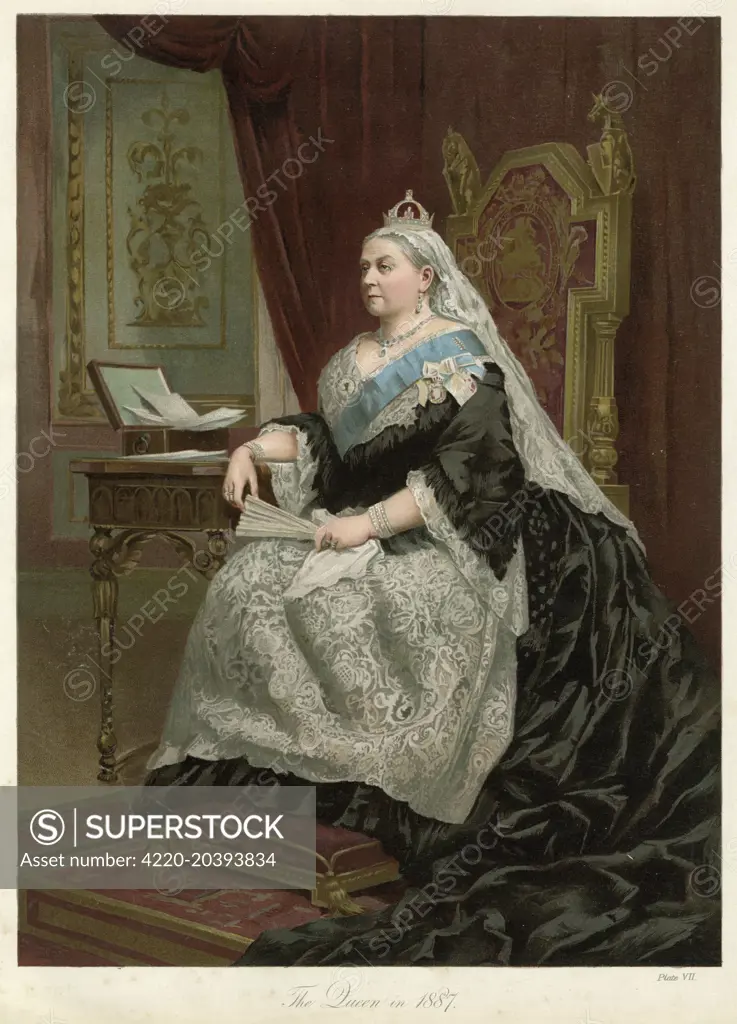 A portrait of Queen Victoria (1819 - 1901)  1887