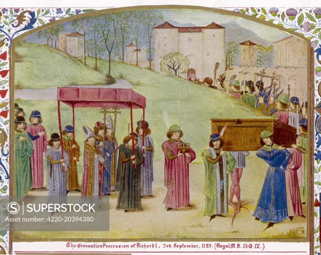 RICHARD I coronation procession      3 September 1189