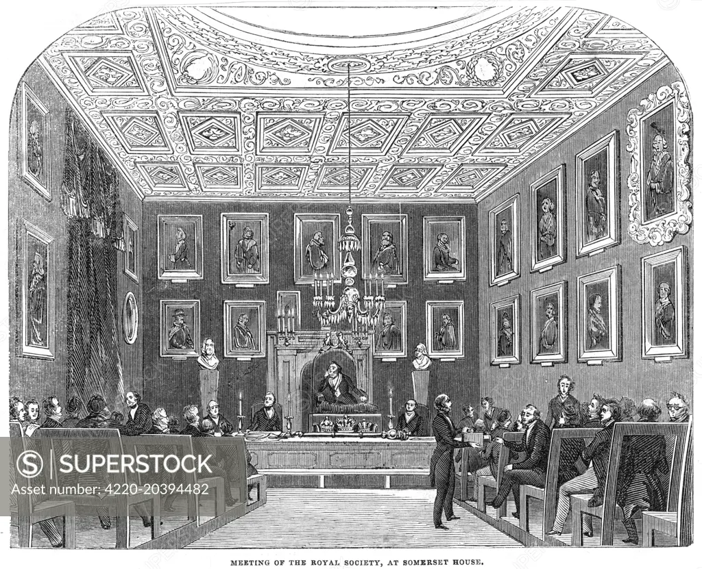  Meeting of the Royal Society at  Somerset House        Date: 1843
