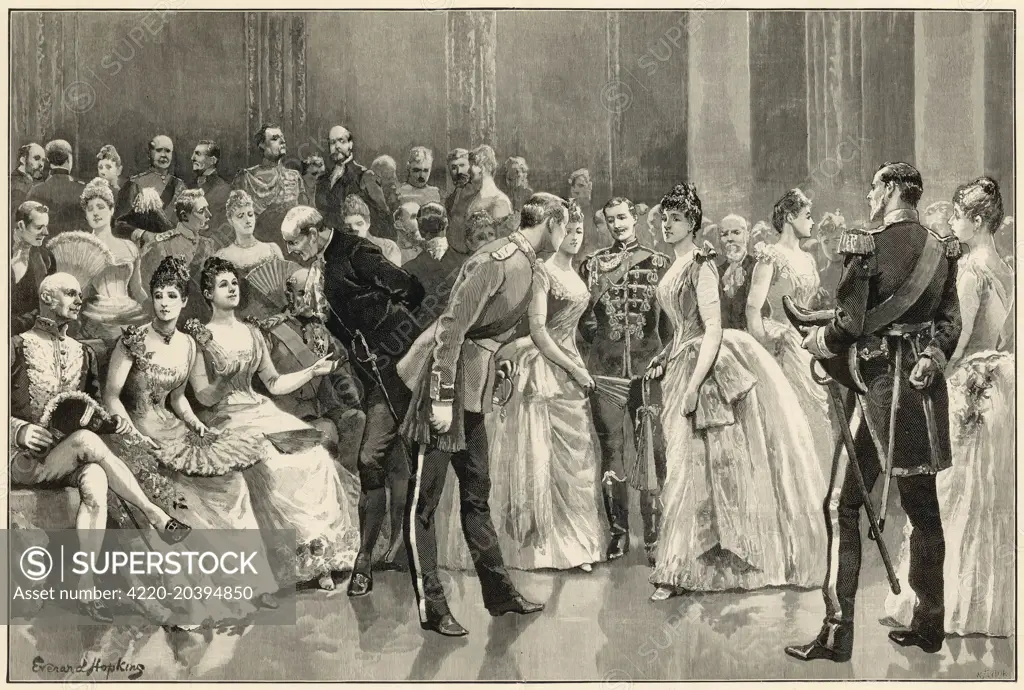 A State Ball at  Buckingham Palace          Date: 1889