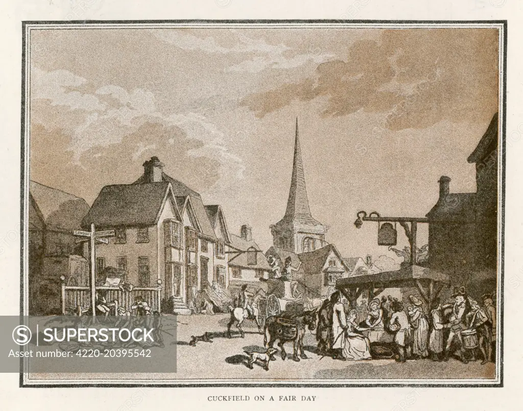  Cuckfield, Sussex: the town on a Fair Day        Date: 1789