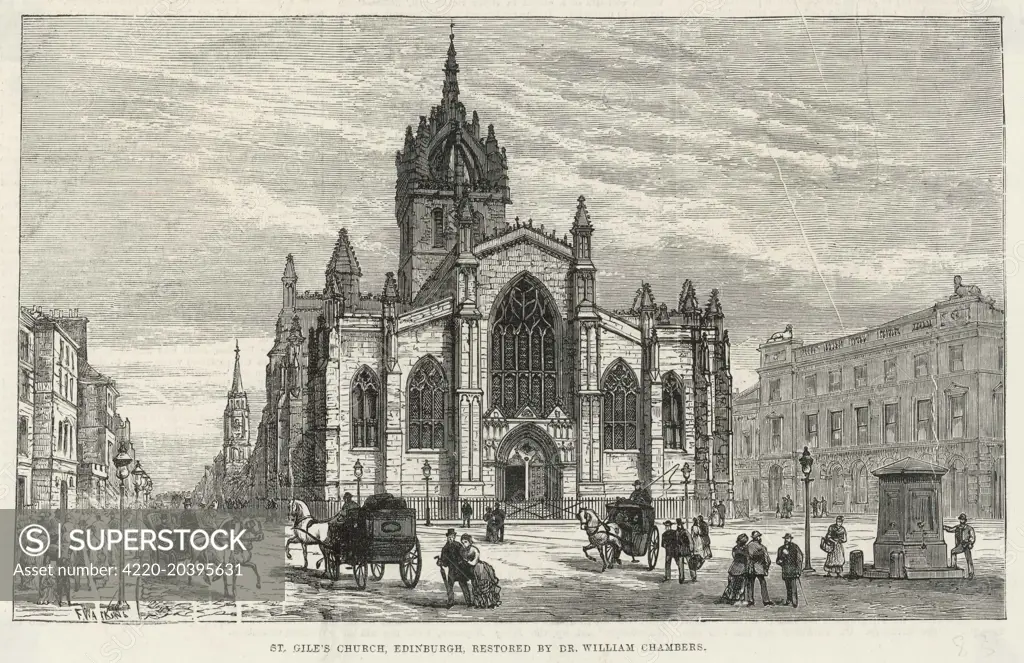  Edinburgh:  St Giles' Cathedral in the High Street       Date: 1883