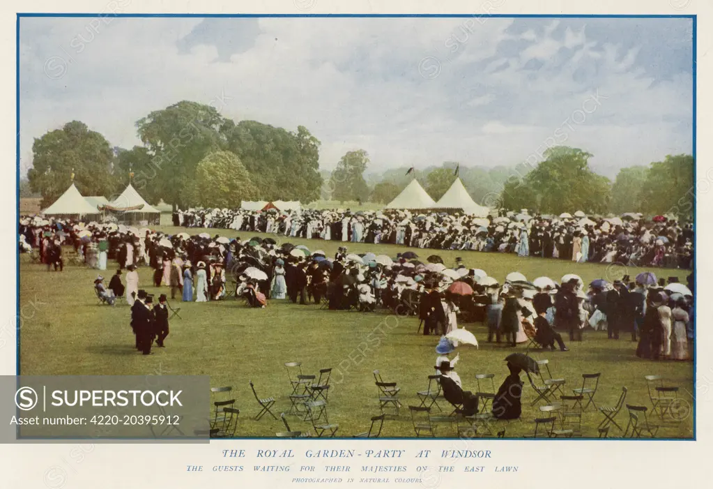  People at a royal garden party  at Windsor     1912