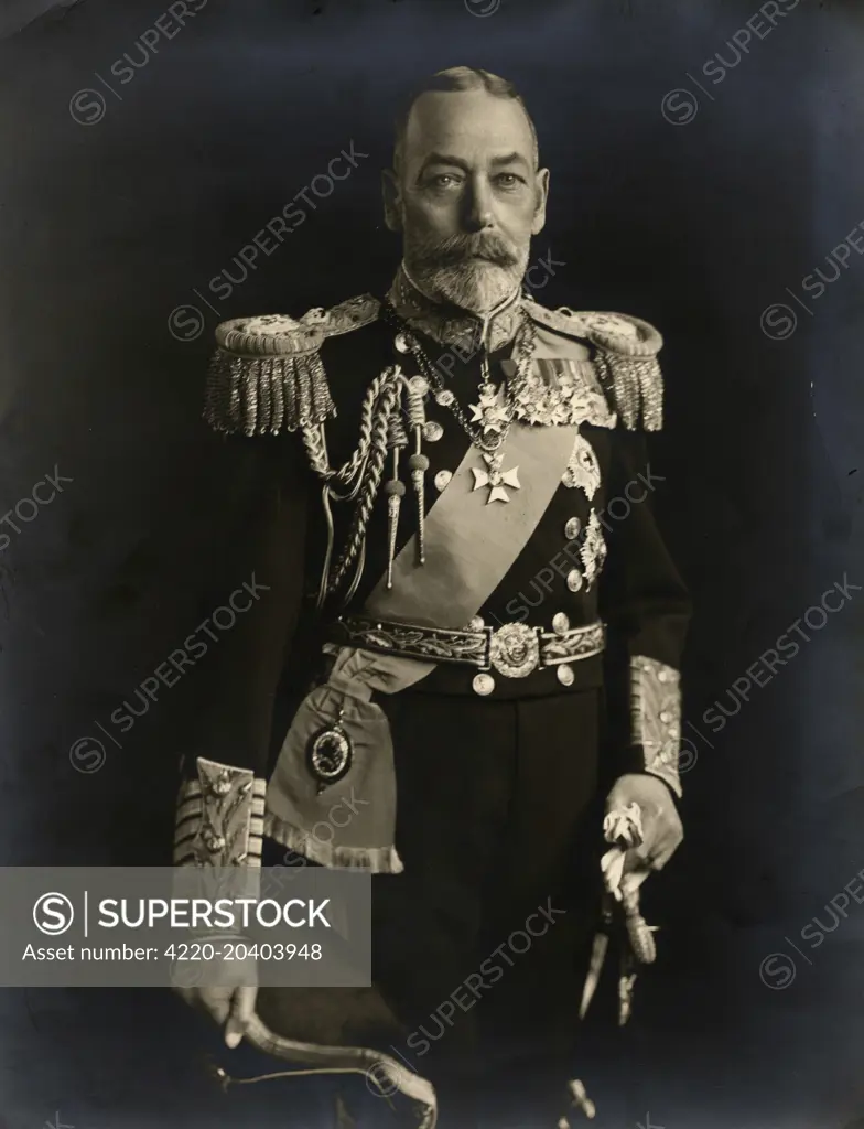 King George V of Great Britain and Northern Ireland (1865 - 1936), pictured wearing his Royal Navy Admiral of the Fleet Uniform.     Date: c.1930