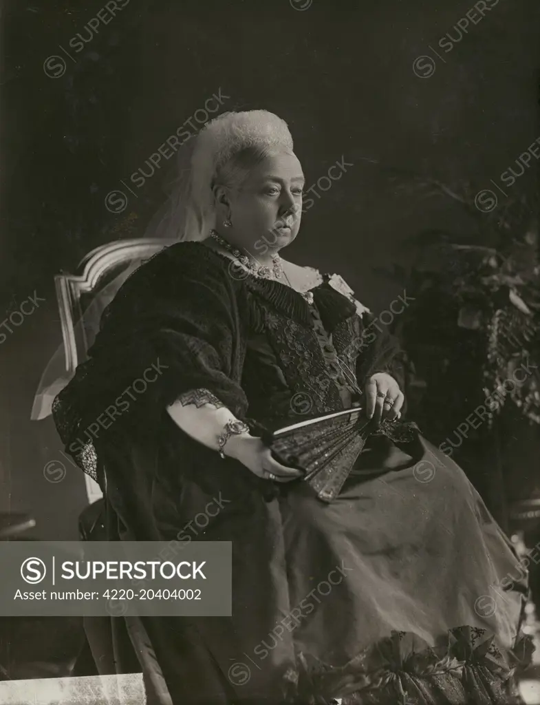 Queen Victoria, taken around the time of her Jubilee in 1898.     Date: c.1898