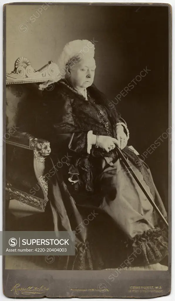 Study of Queen Victoria in 1896 at the age of 77     Date: 1896