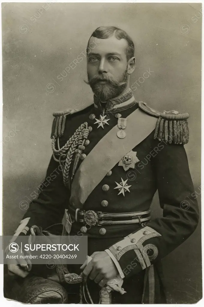 King George V (1865 - 1936), British Royalty,  in naval uniform     Date: 