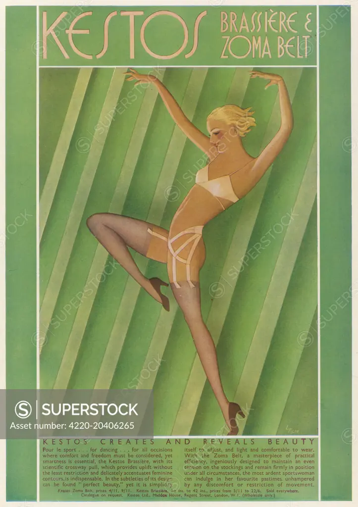 Kestos lingerie advert for underwear     Date: 1932