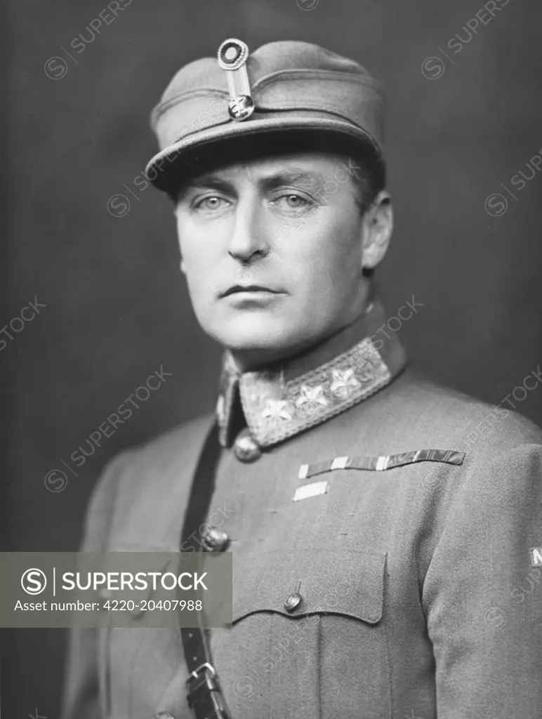 King Olav of Norway (1903 - 1991), born Prince Alexander Edward Christian Frederik, son of Prince Carl of Denmark and Princess Maud of Great Britain.  He became known as Prince Olav when his father became King Haakon of Norway in 1905.  He reigned as a well-loved monarch from 1957 -1991.  A renowned sportsman, he excelled at ski jumping and won Olympic gold at Amsterdam in 1928 for sailing.  He was the last surviving grandchild of King Edward VII and Queen Alexandra when he died in 1991.     Dat