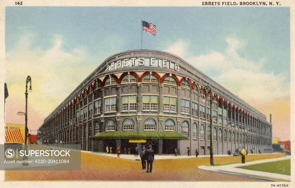 Ebbets Field, Brooklyn, New York, home of the Brooklyn Dodgers in the 1930s     Date: 1930s