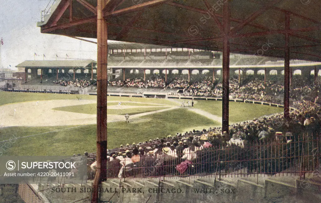 South Side Ball Park in Chicago, America, home of the Chicago White Sox c.1910     Date: C.1910