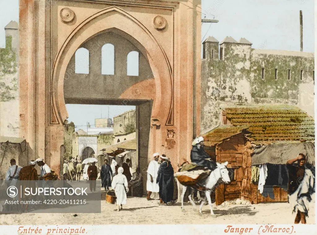 The Main Gate - Tangiers, Morocco.     Date: 1903
