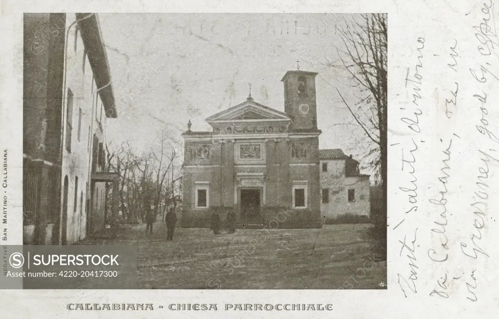 Italy - Callabiana - Parochial Church (Chiesa Parrocchiale)     Date: circa 1910