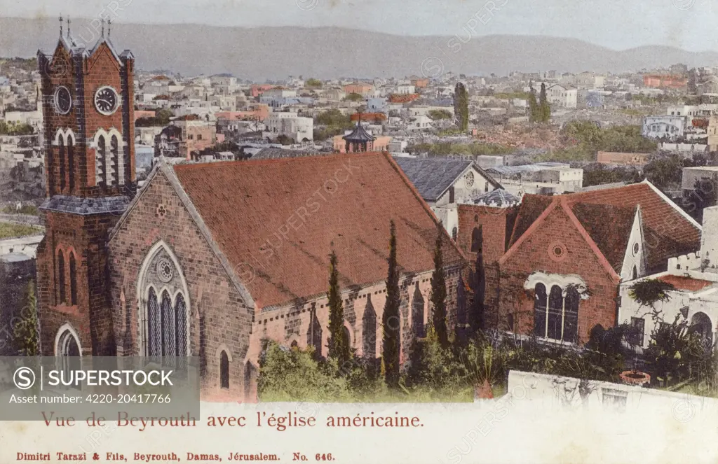 Beirut, Lebanon - The American Church     Date: 1905