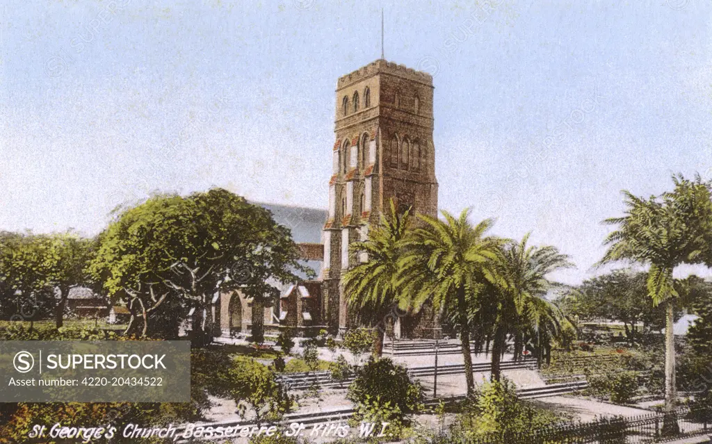 St. Kitts, West Indies - St. George's Church, Basseterre     Date: circa 1905