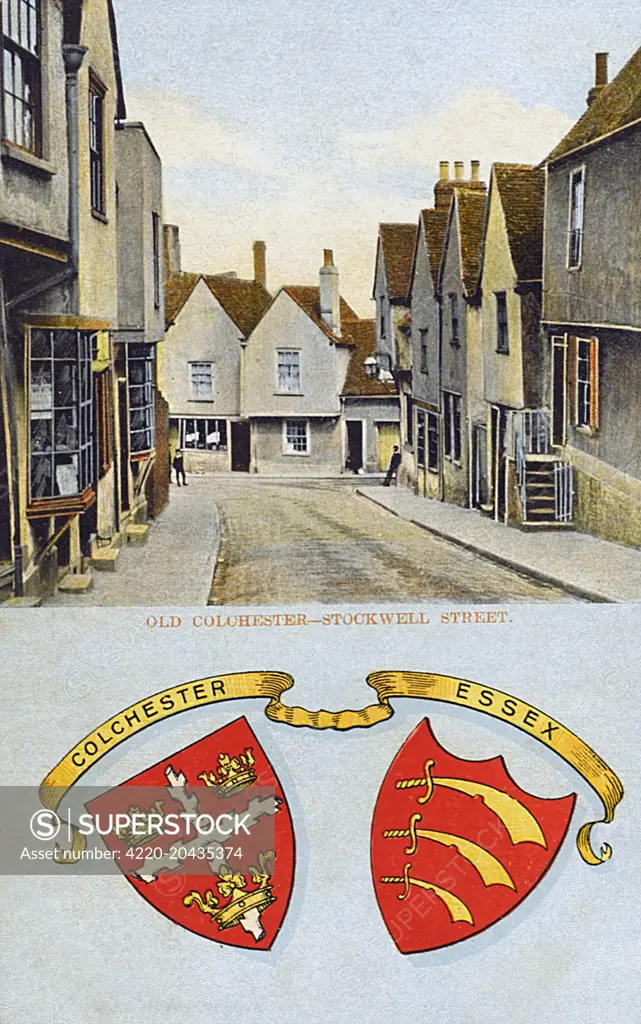 Colchester, Essex - Stockwell Street ('Old Colchester')     Date: circa 1905