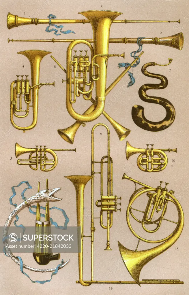 A selection of wind  instruments         Date: 1878