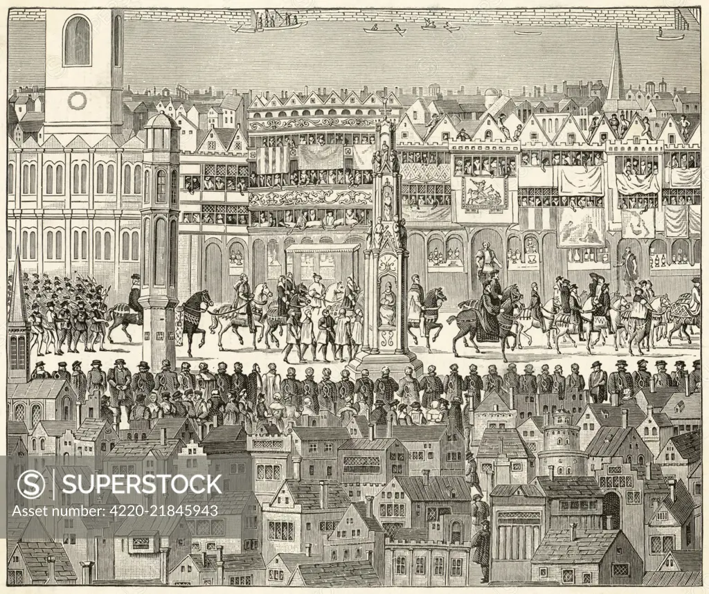 Part of the coronation  procession of Edward VI         Date: 1547