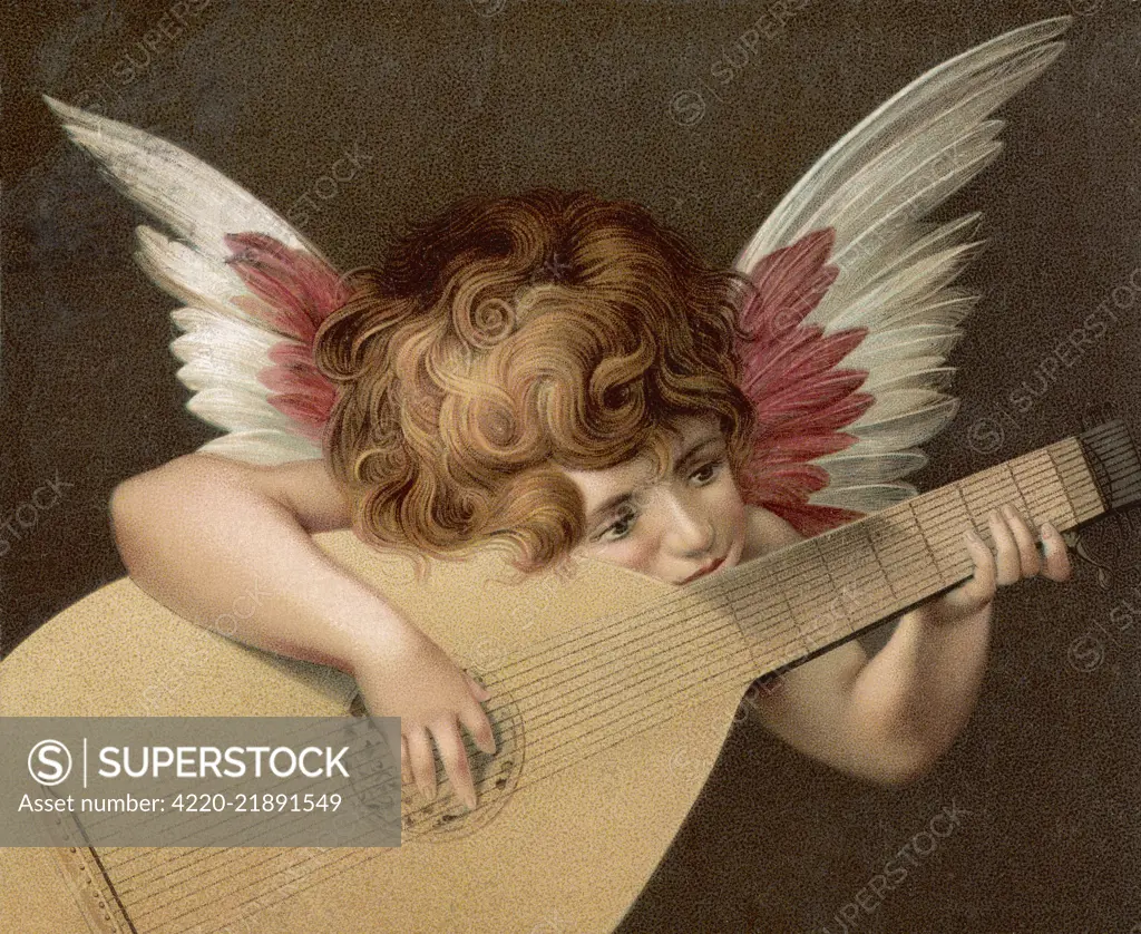 'PUTO CHE SUONA LA GUITARRA'  - a young angel plays the lute.  