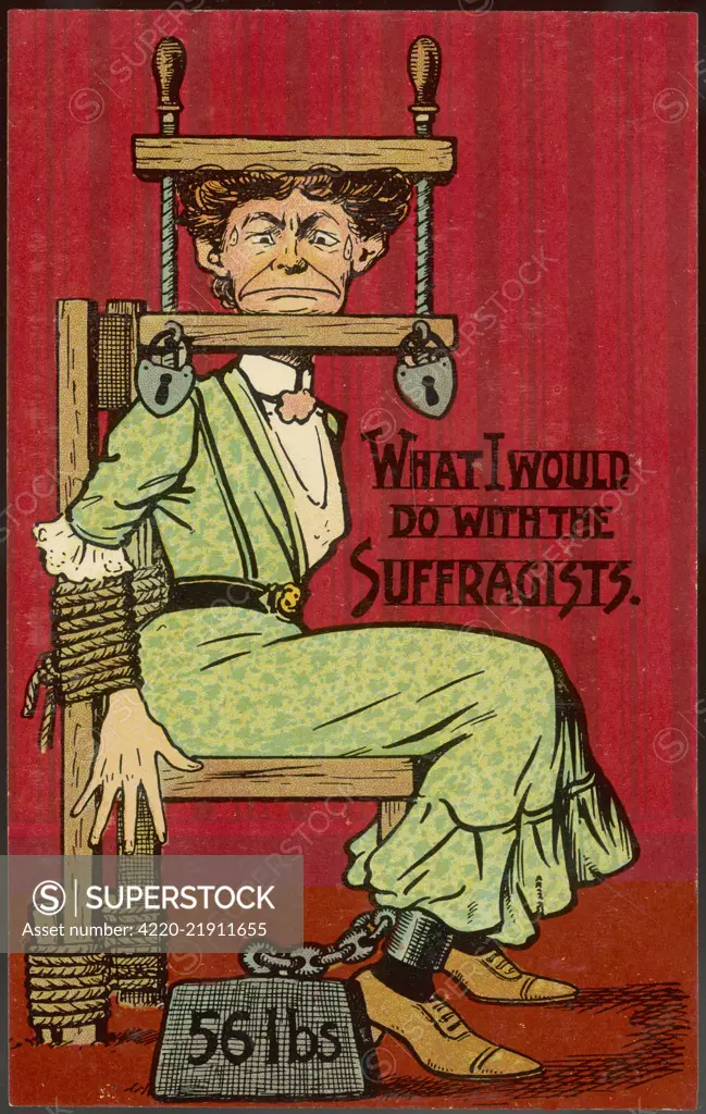'What I would do with the  Suffragists' a somewhat  unsympathetic approach to the  problem of women's rights.       Date: circa 1909