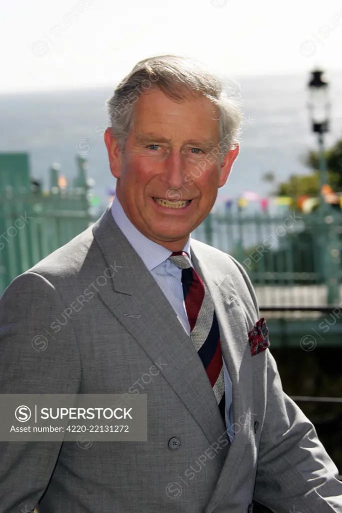 Charles, Prince Of Wales, visiting Scarborough's South Bay Regeneration Area, Spa Bridge, Scarborough, North Yorkshire. 14 September 2007