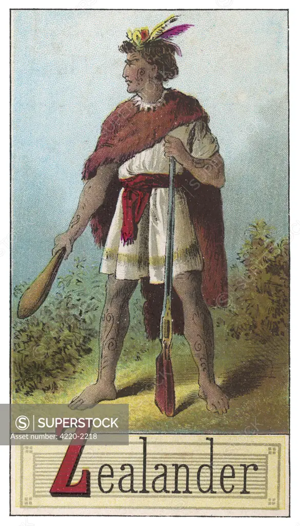 A Maori man, native of New Zealand.Date: 1886