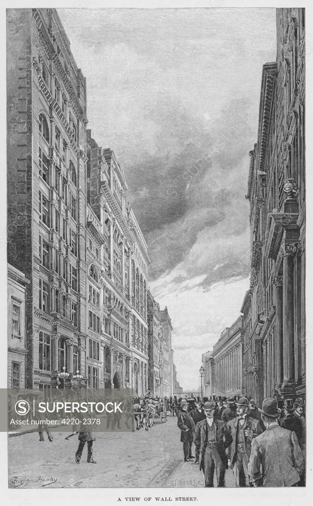 A view of Wall Street Date: 1890